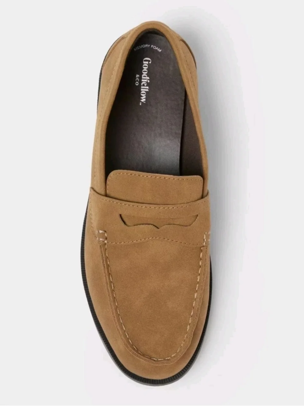 Goodfellow & Co Tan Faux Suede Penny Loafers Business Dress Shoes